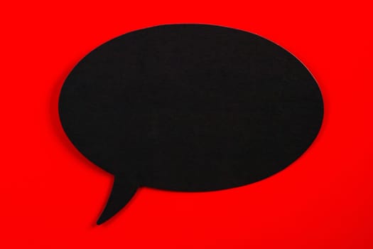 Empty speech bubble on red background