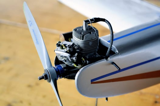 model airplanes presentation on the Mende airfield in the French department of Gard.