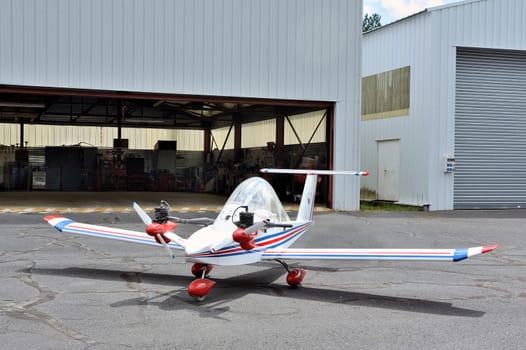 The one and only parked ULM ranked Cricri the Mende airfield in the French department of Gard