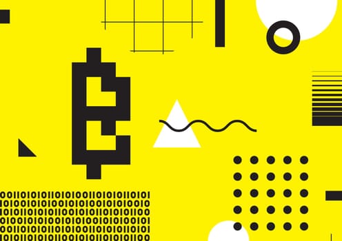 Vector abstract background, illustrative typography horizontal banner for Blockchain , cryptocurrencies , bitcoin and distributed ledger technology concept. Block chain , network connect