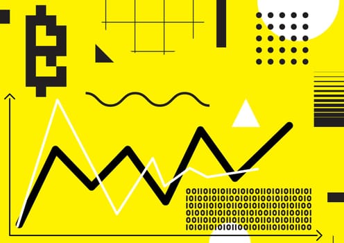 Vector abstract background, illustrative typography horizontal banner for Blockchain , cryptocurrencies , bitcoin and distributed ledger technology concept. Block chain , network connect