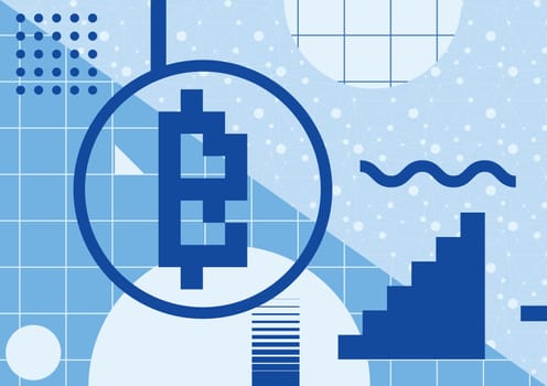 Vector abstract background, illustrative typography horizontal banner for Blockchain , cryptocurrencies , bitcoin and distributed ledger technology concept. Block chain , network connect