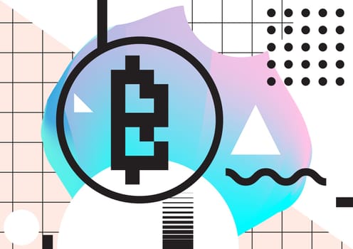 Vector abstract background, illustrative typography horizontal banner for Blockchain , cryptocurrencies , bitcoin and distributed ledger technology concept. Block chain , network connect