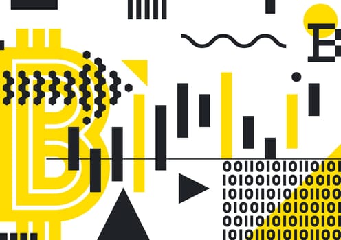 Vector abstract background, illustrative typography horizontal banner for Blockchain , cryptocurrencies , bitcoin and distributed ledger technology concept. Block chain , network connect