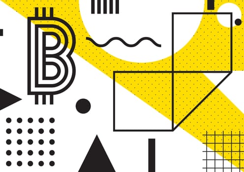 Vector abstract background, illustrative typography horizontal banner for Blockchain , cryptocurrencies , bitcoin and distributed ledger technology concept. Block chain , network connect