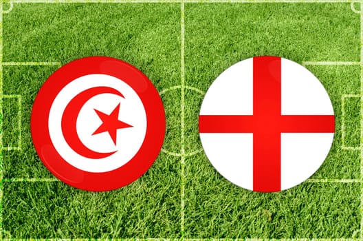 Illustration for Football match Tunis vs England