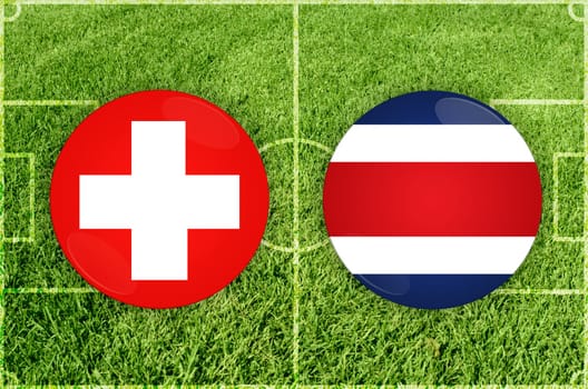 Illustration for Football match Switzerland vs Costa Rica