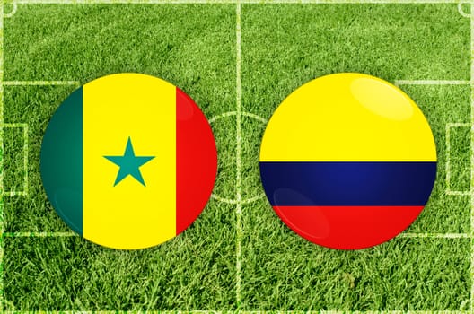 Illustration for Football match Senegal vs Colombia