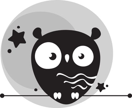 owl wisdom vector design template