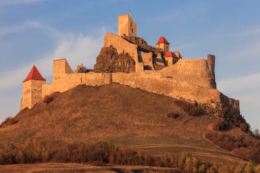 Medieval Rupea citadel first attested in 1324 is one of the oldest archaeological sites in Romania