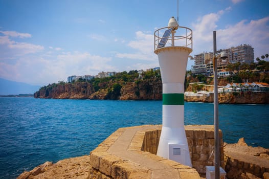 Lighthouse at the entrance to the marina of Antalya
