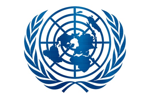 united nations flag illustration metallic texture