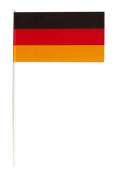 Paper flag exempted from Germany on white background