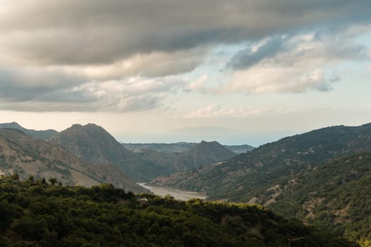 Aeolian Islands nebrodi views from the mountains in Sicily