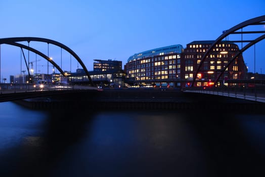 Hamburg at night