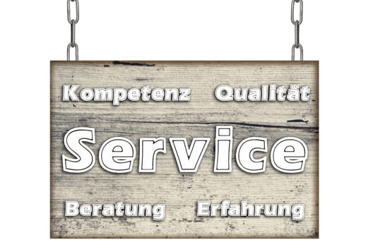 Wooden sign service consulting.