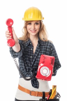 Craftsmen on the phone