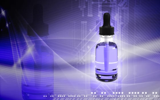 Digital illustration of medicine in colour background