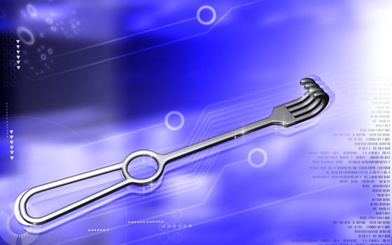 Digital illustration of Medical Instrument Retractor in colour background