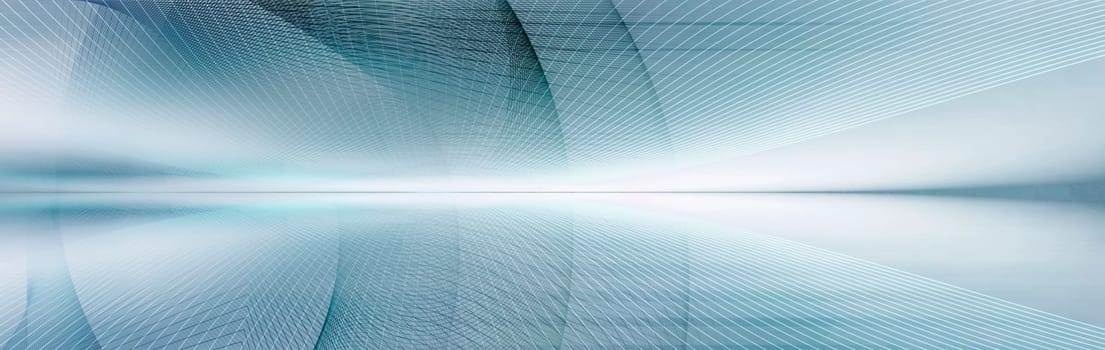 abstract line mesh on background structure with horizon line. Waves,lines,space,movement,creativity,symbol,dynamics,net,computer,technology,banner,concept.