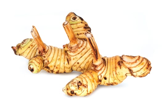 Ginger root isolated,ginger rhizome use as a kitchen spice or medicine