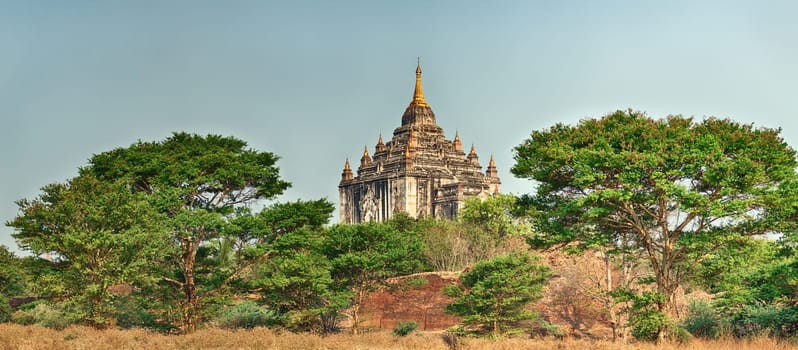 Thatbyinnyu Temple in Bagan. Myanmar. Panorama