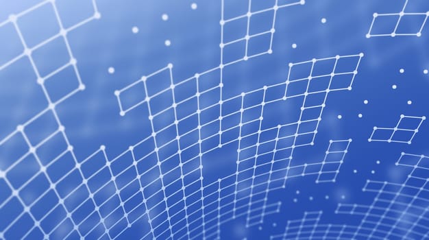 Abstract background of a grid of squares. 3d rendering.