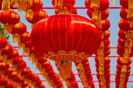 Chinese lanterns,red decorative paper lanterns for the Chinese New Year