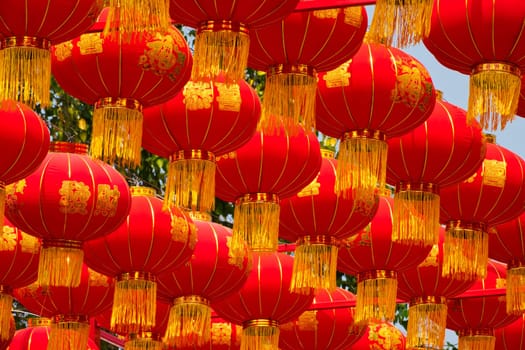 Chinese lanterns,red decorative paper lanterns for the Chinese New Year