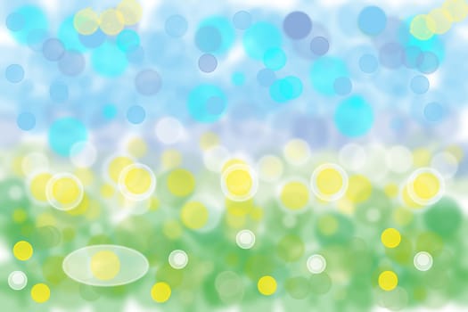 Bright,green,yellow,blue abstract bokeh background