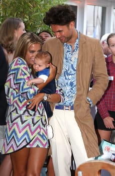 Sylvie Meis with baby Alexander Lucien Rienau and Andre Borchers at the RTL Summer Festival in Hamburg / Archive photos