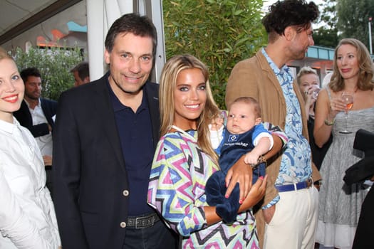 Sylvie Meis with baby Alexander Lucien Rienau,David Rienau Andre Borchers,at the RTL Summer Party in Hamburg / Archive photos