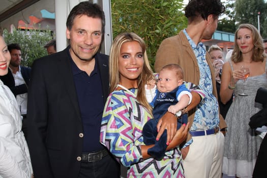 Sylvie Meis with baby Alexander Lucien Rienau,David Rienau Andre Borchers,at the RTL Summer Party in Hamburg / Archive photos