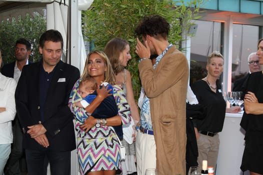 Sylvie Meis with baby Alexander Lucien Rienau and David Rinau at the RTL Summer Festival in Hamburg / Archive photos