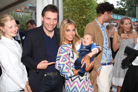 Sylvie Meis with baby Alexander Lucien Rienau,David Rienau at the RTL Summer Festival in Hamburg / Archive photos