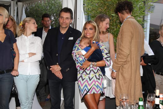 Sylvie Meis with baby Alexander Lucien Rienau and David Rinau at the RTL Summer Festival in Hamburg / Archive photos