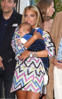 Sylvie Meis with baby Alexander Lucien Rienau at the RTL Summer Party in Hamburg / Archive photos