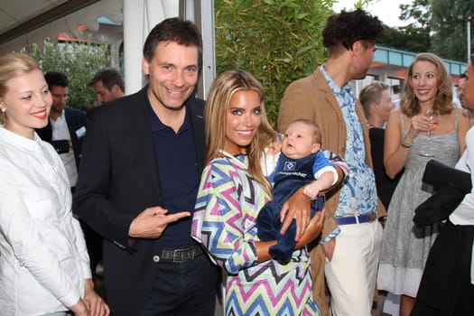 Sylvie Meis with baby Alexander Lucien Rienau,David Rienau at the RTL Summer Festival in Hamburg / Archive photos