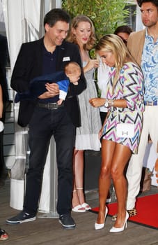 Sylvie Meis with baby Alexander Lucien Rienau and Andre Borchers at the RTL Summer Festival in Hamburg / Archive photos
