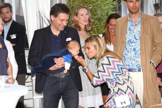 Sylvie Meis with baby Alexander Lucien Rienau and David Rienau at the RTL Summer Festival in Hamburg / Archive photos