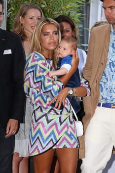 Sylvie Meis with baby Alexander Lucien Rienau and Andre Borchers at the RTL Summer Festival in Hamburg / Archive photos