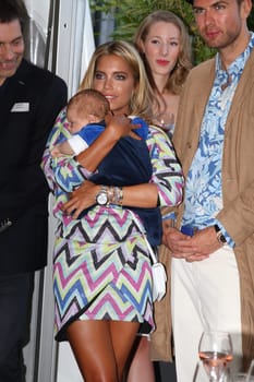 Sylvie Meis with baby Alexander Lucien Rienau and Andre Borchers at the RTL Summer Festival in Hamburg / Archive photos