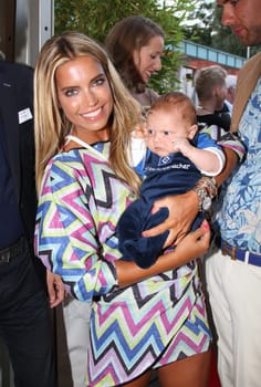 Sylvie Meis with baby Alexander Lucien Rienau at the RTL Summer Party in Hamburg / Archive photos