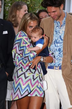 Sylvie Meis with baby Alexander Lucien Rienau and Andre Borchers at the RTL Summer Festival in Hamburg / Archive photos