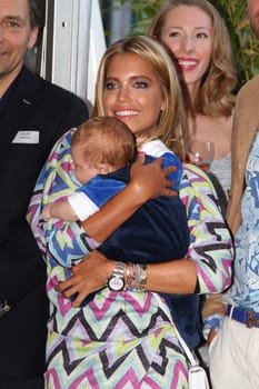 Sylvie Meis with baby Alexander Lucien Rienau and Andre Borchers at the RTL Summer Festival in Hamburg / Archive photos
