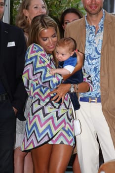 Sylvie Meis with baby Alexander Lucien Rienau and Andre Borchers at the RTL Summer Festival in Hamburg / Archive photos