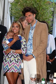 Sylvie Meis with baby Alexander Lucien Rienau and Andre Borchers at the RTL Summer Festival in Hamburg / Archive photos