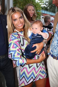 Sylvie Meis with baby Alexander Lucien Rienau and Andre Borchers at the RTL Summer Festival in Hamburg / Archive photos