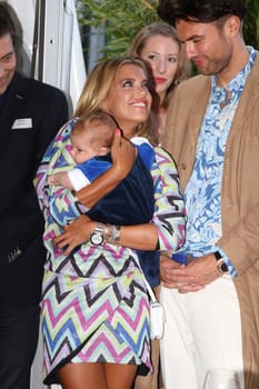 Sylvie Meis with baby Alexander Lucien Rienau and Andre Borchers at the RTL Summer Festival in Hamburg / Archive photos