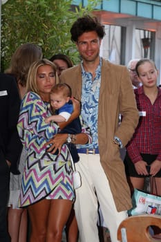 Sylvie Meis with baby Alexander Lucien Rienau and Andre Borchers at the RTL Summer Festival in Hamburg / Archive photos